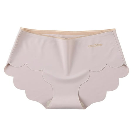 VMESZQFG Underwear for Women Seamless Soft Women s Panties Lace High Elasticity Cotton Thread Underwear For Women Pure Cotton Cut Wavy Edge Mid Waist Triangle Underwear Travel Womens Underwear