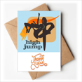 thumbnail image 1 of China Sports Track Field Highjump Thank You Cards Envelopes Blank Note, 1 of 3