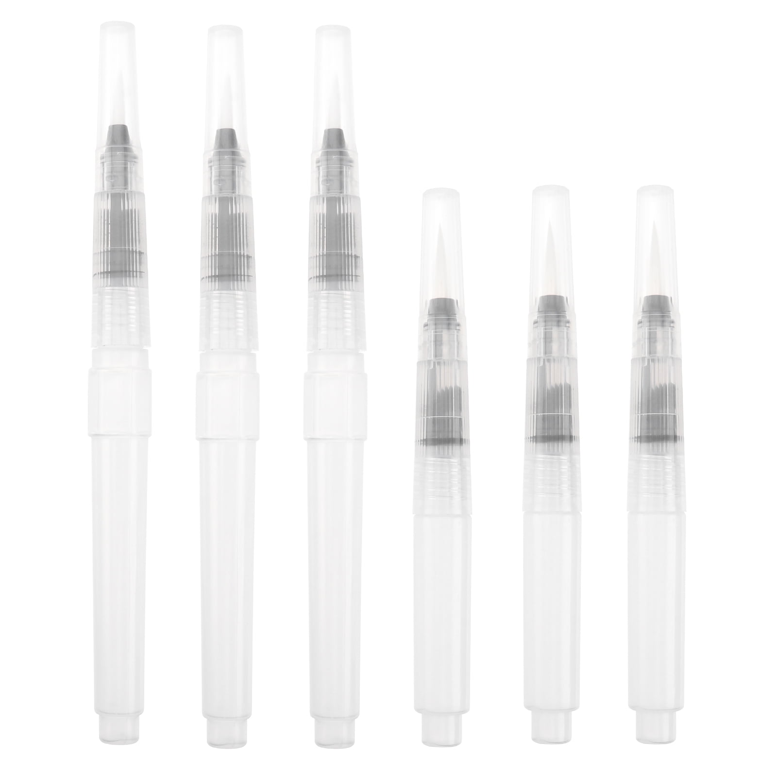 6pcs Water Coloring Brush Pens Watercolor Painting Brushes Pen Drawing Brush Pens for Water-soluble Pencil Water Color Markers Go