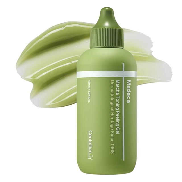 Gel exfoliante tonificante Centellian 24 Madeca Matcha (150 ml): exfoliante suave para una piel limpia, suave y equilibrada. Cuidado coreano de la piel. Complejo Matcha-TECA, cápsulas de carbón.