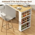 thumbnail image 4 of ANPOO Large Kitchen Island with Extendable Dining Table and Power Outlet, Rolling Kitchen Island Cart on Wheels with 2 Storage Cabinets & 2 Drawers & 3 Spice Racks, Island Table for Kitchen, 4 of 7