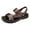 Brown, variant on TIEVOSA Men Summer Casual Leather Sandals Leather Beach Shoes Anti