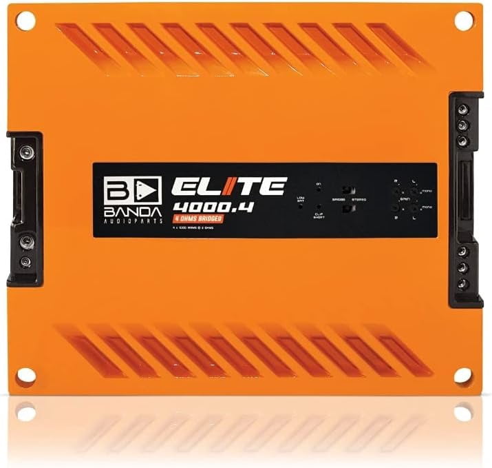 Banda BD800.42OHMORANG 800W 4 Channel 2 Ohms Bass Car Amplifier, Orange