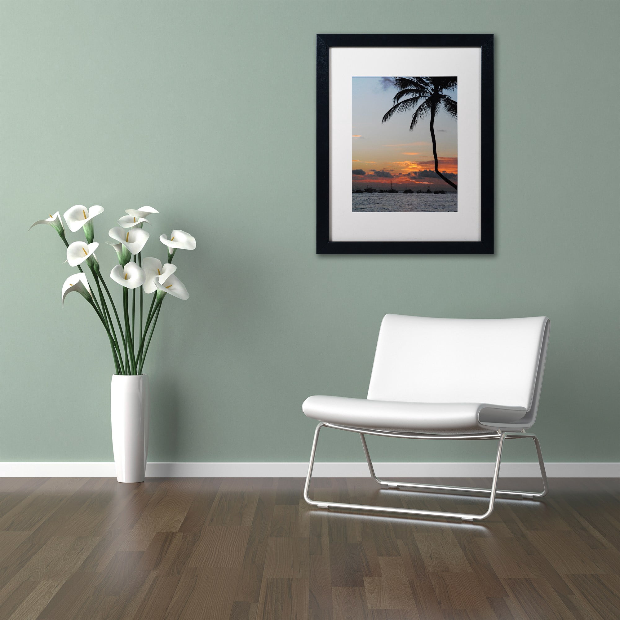 Trademark Fine Art "Sinfully Warm" Canvas Art by Monica Mize, White Matte, Black Frame