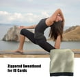 thumbnail image 4 of sunsanly Sportswear Wrist Pouch Wrist Ankle Wallet Sweat Band Armband with Zipper Storage Band for Travel Outdoor Sports Running Gym Workout, 4 of 8