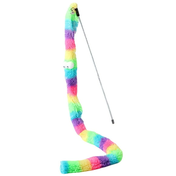 Cat Interactive Teaser Plush: Soft Long Bell Decorative Kitten Wand Pet Play Toy