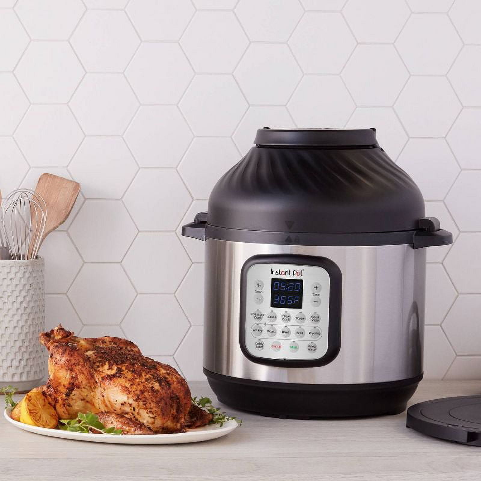 Instant Pot 6qt Duo Crisp 11-in-1 Electric Pressure Cooker with Air Fryer  Lid, Silver 