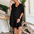 thumbnail image 2 of Vestidos casuales de manga larga con botones y cuello vuelto para mujer de otoño e invierno con bolsillos Fridja  yut7029, 2 of 8