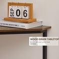 thumbnail image 6 of VECELO 23.4" Small Corner Table, Space Saving Triangle Vanity Desk, Computer Desk with Sturdy Steel Frame, Brown, 6 of 9
