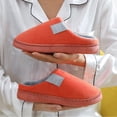thumbnail image 3 of Qarigey Zapatilla de algodón para mujer y hombre, zapatos coloridos para amantes de interiores, accesorios de ropa de fondo grueso, artículos Calzado Naranja 38-39, 3 of 6