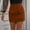 Brown, variant on Womens Corduroy Mini Skirt High Waisted Basic Casual A-line Short Fall Winter Skirts with Pockets