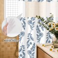 thumbnail image 3 of No Hook Shower Curtain, Blue Botanical Shower Curtains for Bathroom with See Through Top Window, Pastoral Elegant Spring Floral Waterproof & Washable Bath Curtain Stall 48"x72", 3 of 9