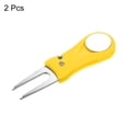 thumbnail image 3 of Herramienta de Divots de Golf Uxcell, Paquete de 2 de Accesorio de Reparación Plegable para el Deporte de Golf, Amarillo, 3 of 6