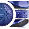 LEKATO Steel Tongue Drum 6 Inch 11 Notes D Major Beginner Handpan Drum Percussion for Meditation Yoga Musical Education Christmas New Year's Gift for Families/Friends/Lovers
