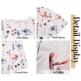thumbnail image 6 of Fantaslook Womens Summer Tops Dressy Casual Short Sleeve Shirts Crew Neck Tunic Floral Blouses, 6 of 9