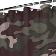 thumbnail image 3 of Green Brown Camo Mixed Shapes Pattern Shower Curtain 36"x72" ,Bathroom Decorative Shower Curtains Set with 12 Hooks,Modern Waterproof Washable Shower Curtain, 3 of 6