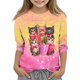 thumbnail image 2 of Blusas y camisas de cuello redondo y manga larga para niños, lindas y divertidas camisetas con cuello redondo y manga 3/4, camisetas para niños, 2 of 5