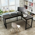 thumbnail image 5 of Ivinta L-Shaped Desk, Adult Lap Desks, 44" x 58", Black, 1 Count, 1 Pack, 5 of 10