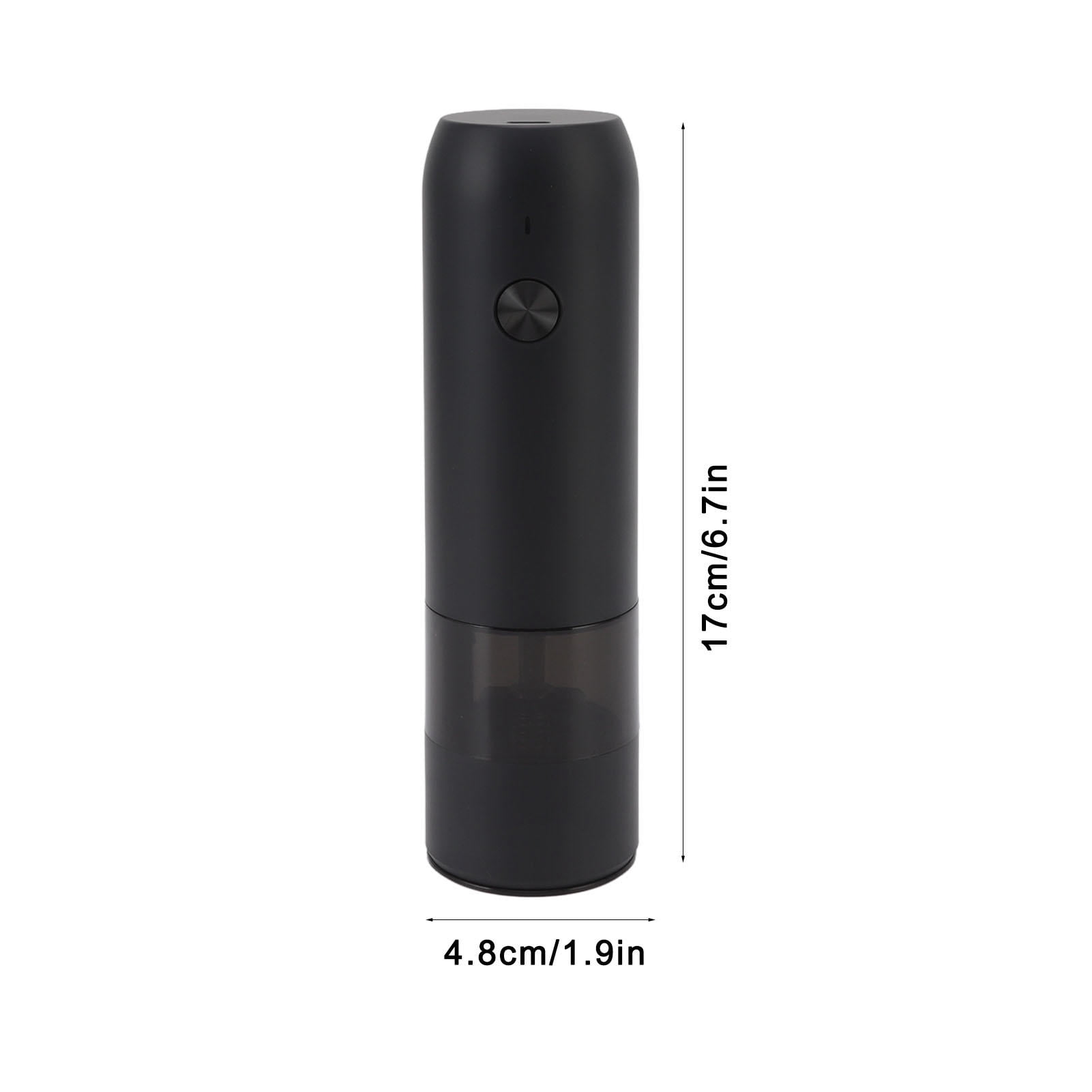 BIMZUC Portable Electric Pepper Grinder Adjustable Coarseness Stainless Steel Salt & Pepper Mill with Battery