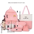 thumbnail image 3 of Mochila De Gran Capacidad De 5 Uds., Conjunto De Bolsa De Lápiz, Mochila Escolar Ligera Duradera De Lona, ​​bolsa De Viaje De Moda, 3 of 4