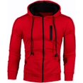 thumbnail image 2 of ORUYROP Sweat à Capuche Zippé pour Hommes, Mode Automne/hiver 2023, Veste Décontractée à Manches Longues, 2 of 4