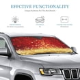 thumbnail image 3 of Kdxio Red Gold Glitter Print Windshield Sun Shade, Foldable Sun Blocker for Car,Truck,SUV Automotive Interior Sun Protection,Reflective Shade for Front Windshield(Medium), 3 of 7