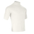 thumbnail image 4 of NOLDARES Mens T-Shirt Casual Cotton Stretch Solid Crewneck high neck Short Sleeve Tees Shirts Streetwear(White,XS), 4 of 6