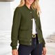 thumbnail image 5 of HongQid Women's Bomber Jackets Winter Trendy Varsity Jackets Shackets Button Down Cropped Coats with Pockets, 5 of 9