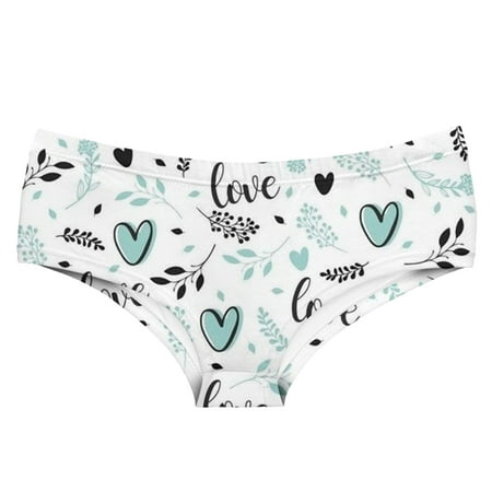 Aayomet Underwear for Women Day Heart Printed Seamless Breathable