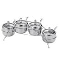 thumbnail image 1 of adviicd 304 Stainless Steel Seasoning Pot Suit Kitchen Visual Seasoning Box Bridge Type Seasoning Box Sugar Jar Seasoning Bottle Combination D,One Size, 1 of 5