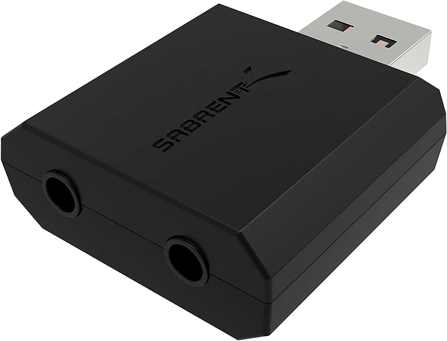 SABRENT USB to 2 x 3.5mm Stereo Jack Splitter Adapter for Speaker and