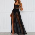 thumbnail image 4 of HNMKIU Halloween Women's Casual Dress Womens Dress With Chest Pad Backless Fishbone Long Suspenders Evening Party Bodycon Midi Black - XL, 4 of 8