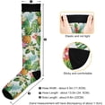 thumbnail image 3 of GZHJMY 1 Pair Tropical Pineapple Leaves Compression Socks 20-30mmHg Knee High Women Socks Tube Athletic Stockings for Men Sport Soccer Running Cycling Medical Nurse Winter Travel, 3 of 7