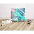 thumbnail image 4 of Queen's designer Leaf Pillowcase16"X16"Tropical Plant Palm Leaves Vivid Neon Gradient Synthwave Vaporwave Throw Pillow Cover Home Decor Square Pillow Cases Sofa Cushion Cover, 4 of 4