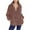 Brown Tops, variant on Women's 1/4 Zip Up Sweatshirts Sherpa Fuzzy Fleece Long Sleeve Pullover Soft Cozy Winter Tops with Pockets Hot Pink S