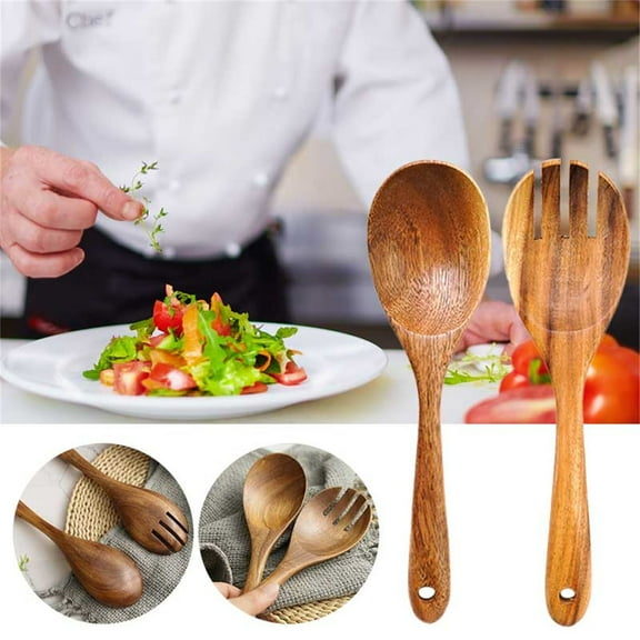 Wooden Spoons & Spatulas for Cooking | Natural Bamboo & Teak Wooden Utensil Set for Non-Stick Pans, Kitchen, Chef & Home Use | Dishwasher Safe, Eco-Friendly, Ideal Gift for Cooks & Food Lovers