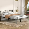 thumbnail image 2 of VECELO Queen Size Platform Bed Frame, Metal Bed Frame with Headboard and Footboard, No Box Spring Needed, Black, 2 of 7