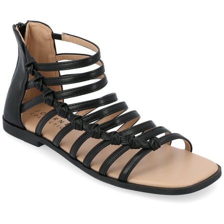 

Journee Collection Womens Petrra Tru Comfort Foam Gladiator Back Zip Sandals