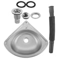 thumbnail image 4 of 1 Ensemble de Lavabo en Acier Inoxydable pour VR, Petit Lavabo d'Angle, Lavabo Simple pour Véhicule Récréatif, 4 of 4