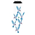 thumbnail image 3 of Solar Hummingbird Wind Chime, Color Changing LED Lights, Solar Powered Outdoor Garden Decor for Patio, Yard, Nighttime Decoration, Waterproof & Weatherproof Design, 3 of 8