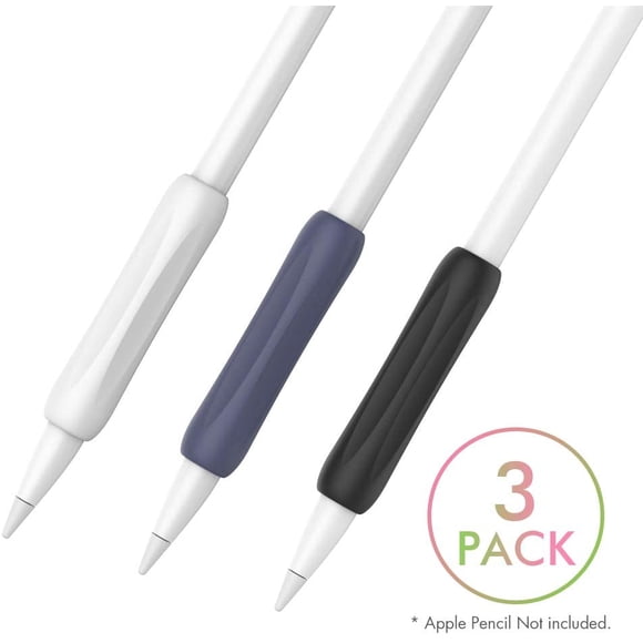 AhaStyle 3 Pack Grip Holder Silicone Soft Anti-Slip Sleeve Accessories Compatible with Apple Pencil 1st and 2nd