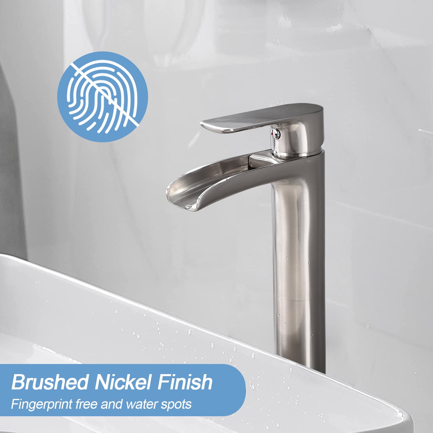 PROOX Single Hole Handle Bathroom Vesseel Sink Faucet with Drain Assembly
