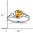 thumbnail image 2 of Primal Gold 14 Karat White Gold 6x4mm Oval Citrine Ring, 2 of 4