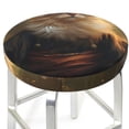 thumbnail image 3 of Pofeuu Lakeside Flower Field Cat Print Round Bar Stool Covers - Super Soft and Washable Elastic Stool Cushion Slipcover Easy Clean Velvet-13 inch, 3 of 7