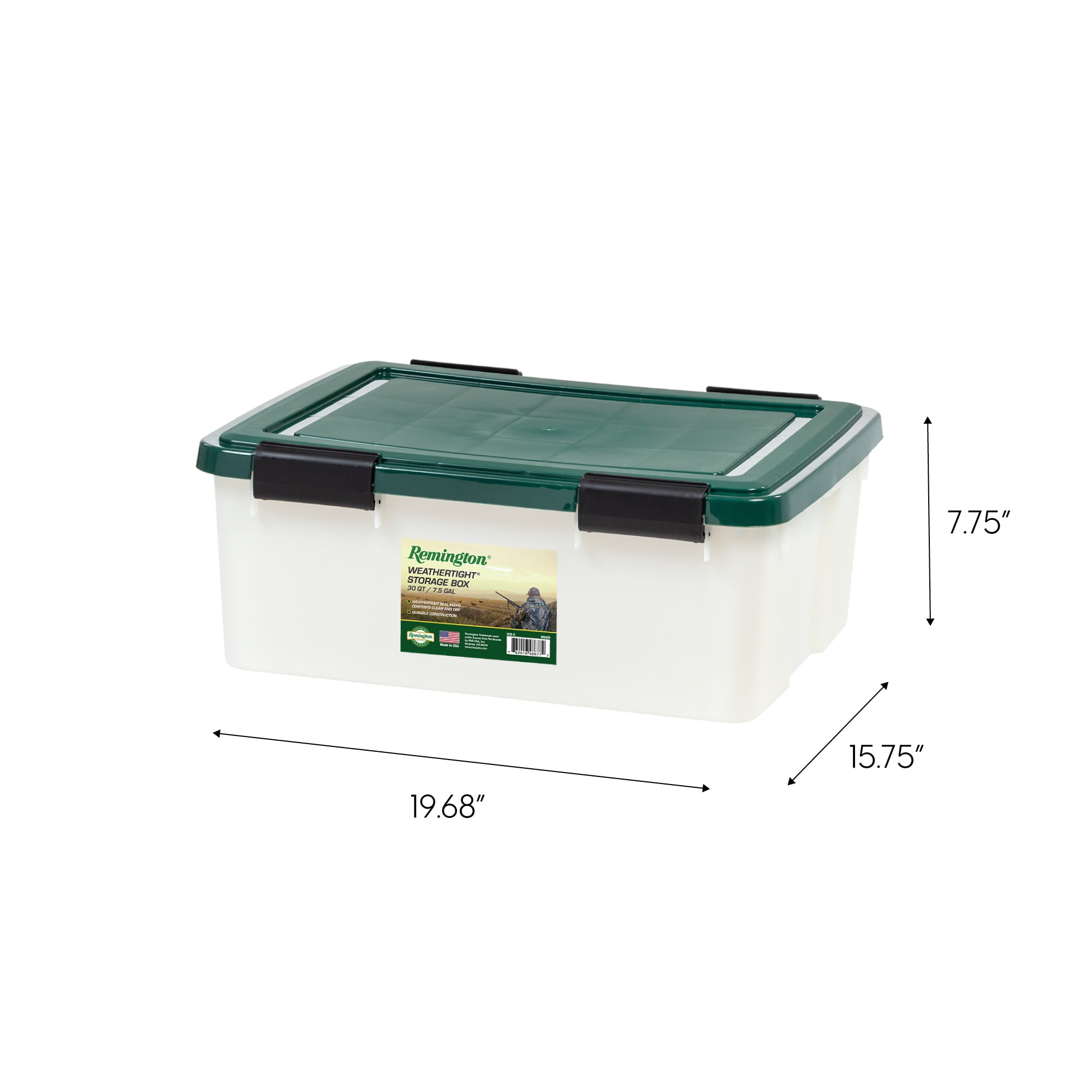 Remington® 30 Qt. Plastic Storage Bins with Sealed Lids, Clear Gasket Box, Airtight Containers 6Pk