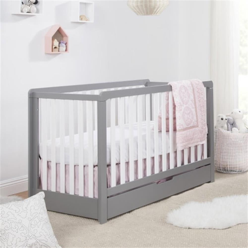 Carter's by DaVinci Colby 4-in-1 Convertible Crib with Trundle Drawer in Gray/White