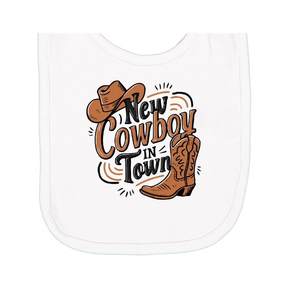 Inktastic I'm a New Cowboy in Town Newborn Bib