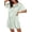 Light Green, variant on Ekouaer Silk Satin Sleep Shirts for Women Nightshirt Tshirt Night Gowns Short Sleeve Sleepwear Round Neck Shirt Dress With Chest Pocket