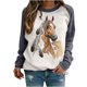 thumbnail image 2 of Ichuanyi liquidación de la moda femenina camiseta suelta de manga larga blusa redonda de cuello redondo ICHUANYI WER2023081605027, 2 of 5