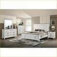 thumbnail image 4 of Bedroom Furniture Set 6-Piece King for Modern Farmhouse Bedrooms Weathered White Dark Gray Top | Wood | Standard Beds, 4 of 14